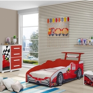Cama Infantil Valen Carro Vermelho