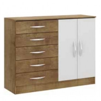 Cômoda Soluzione 5 Gavetas 2 Portas 